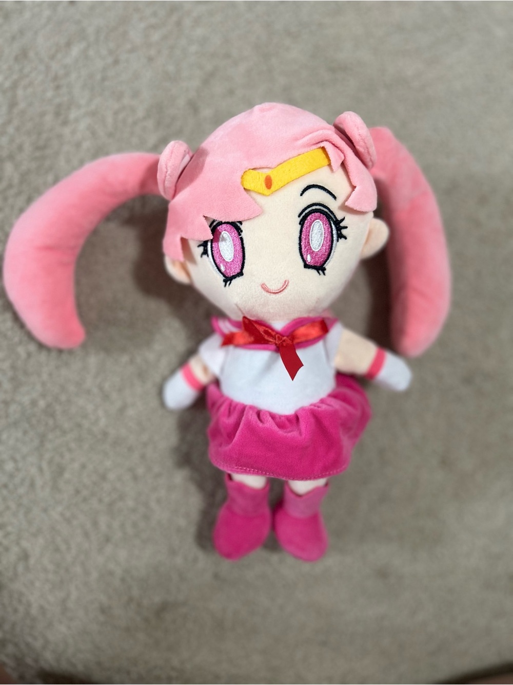 Pink Anime Sailor Moon Plush Doll - Soft Pink Cuddly Toy